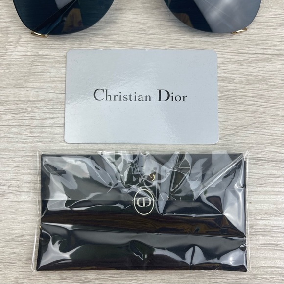 Dior Stellaire 7F Butterfly Rimless Sunglasses in Gold NWOT - Picture 12 of 13